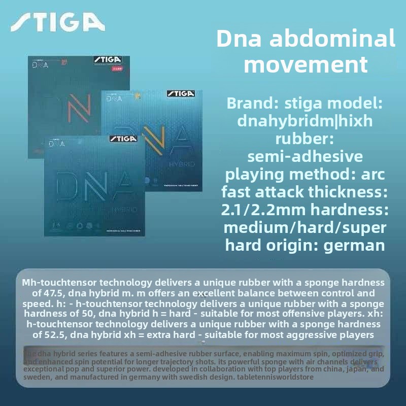 Authentic STIGA DNA Hybrid Ser - Table Tennis Hybrid Rubbers review and price